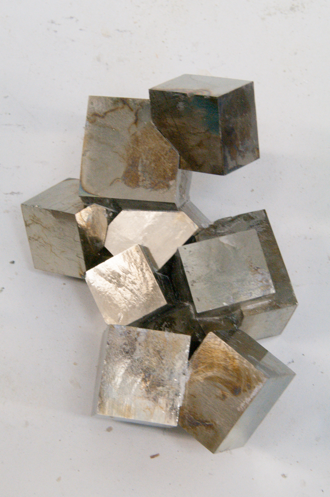 Make Your Own Gold Bars Navajun Spain Mine - Pyrite Cube Crystal With  Display Case-#PC23