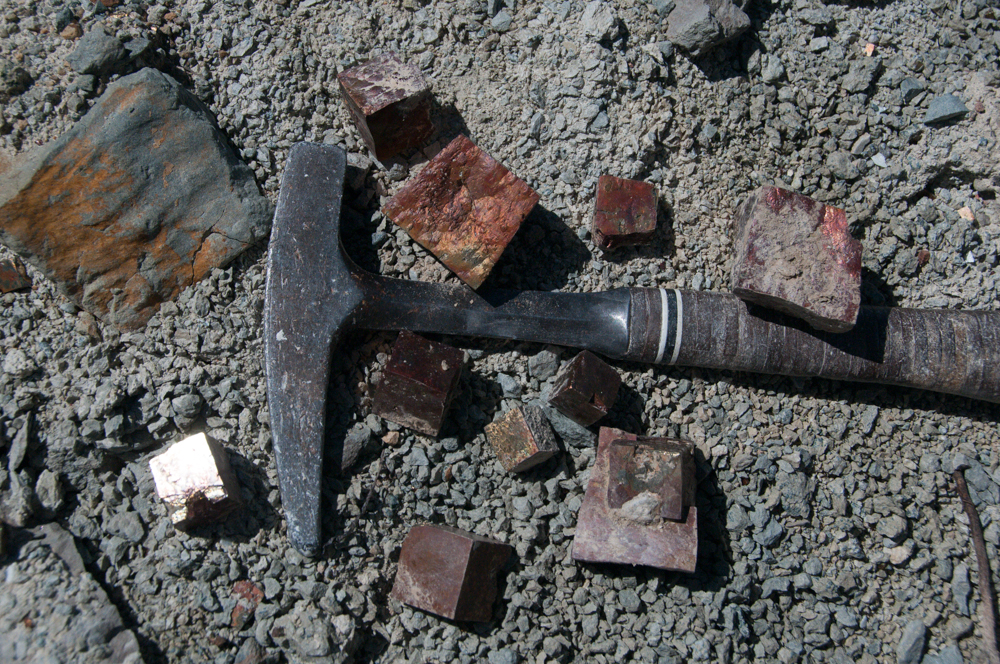 Distorted Pyrite Crystals