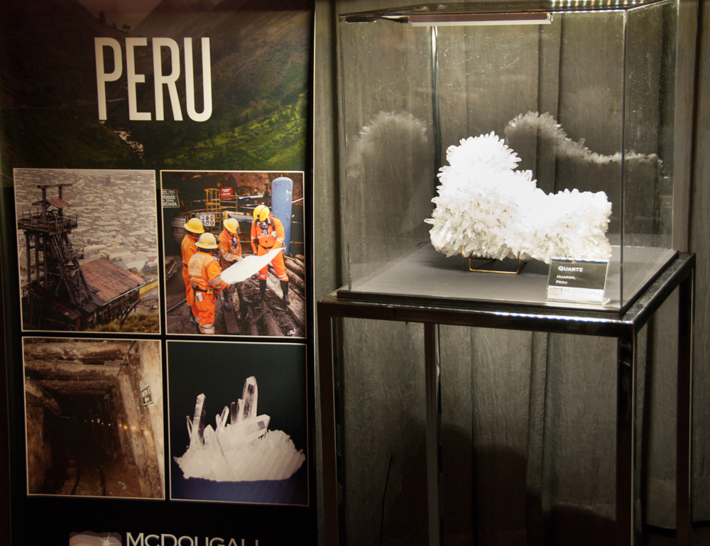 McDougall Minerals at PDAC, Quartz from Huaron