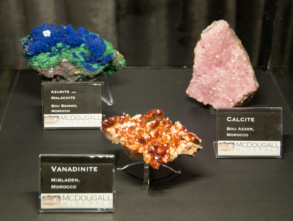 McDougall Minerals at PDAC - Vanadinite, Cobaltoan Calcite, Azurite-Malachite, Morocco