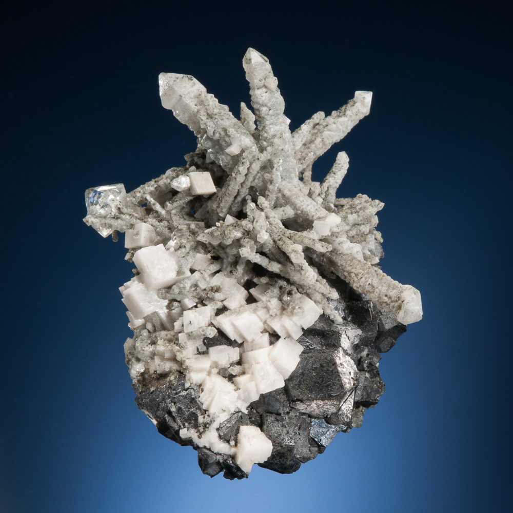 Quartz, Fluorite, Magnetite, Calcite, Huanggang Mines, Hexigten Banner, Ulanhad, Inner Mongolia A.R., China
