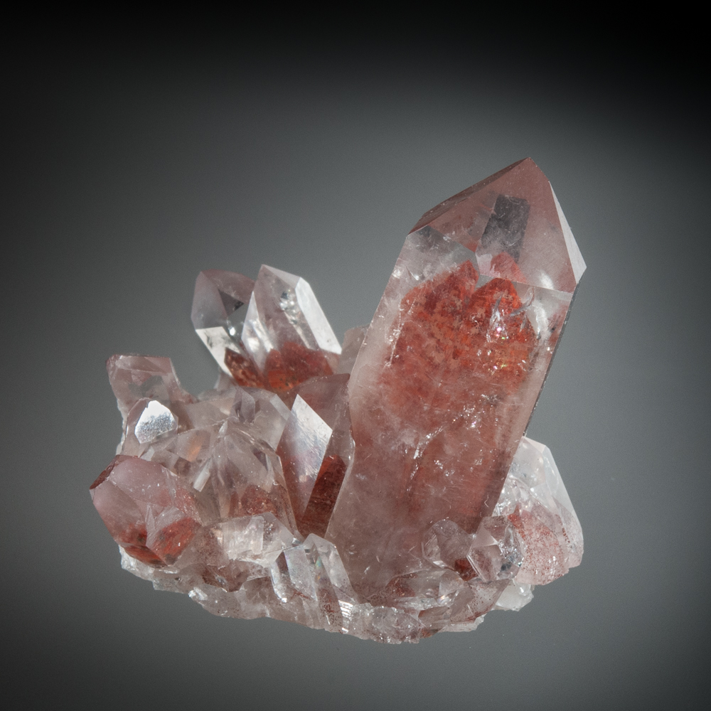 Quartz with red phantoms, Orange River, Northern Cape Province, South Africa