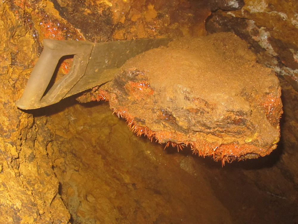 Crocoite Underground at the Adelaide Mine, Tasmania, John Cornish
