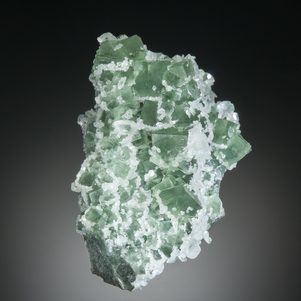 Fluorite with Calcite, Xianghuapu Mine, Chenzhou Prefecture, Hunan, China