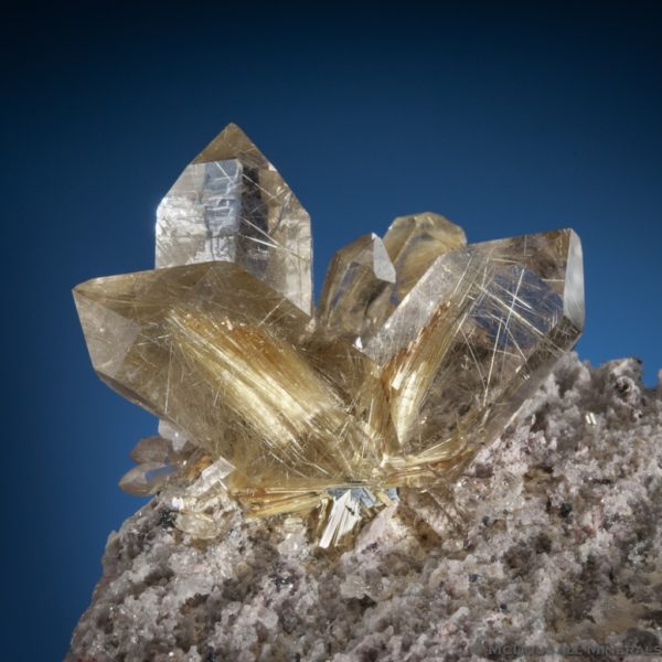 Quartz, Rutile, Hematite